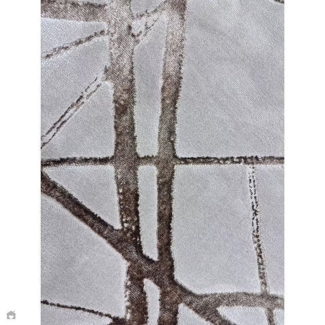 Aurora AU13 Mica Modern Geometric Distressed Metallic Shimmer Textured High-Density Soft Smooth Low Profile Polyblend Short-Pile Beige/Brown/Champagne/Taupe Rug-Asiatic Carpets-Rug Love - The Most Loved Rug Store