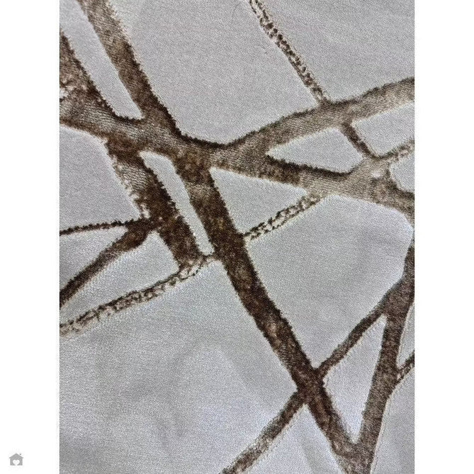 Aurora AU13 Mica Modern Geometric Distressed Metallic Shimmer Textured High-Density Soft Smooth Low Profile Polyblend Short-Pile Beige/Brown/Champagne/Taupe Rug-Asiatic Carpets-Rug Love - The Most Loved Rug Store