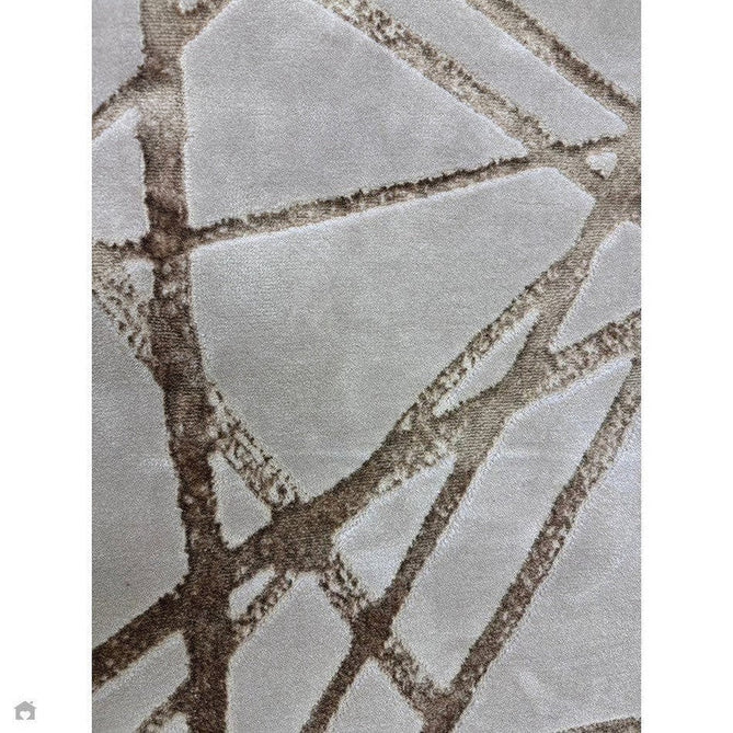 Aurora AU13 Mica Modern Geometric Distressed Metallic Shimmer Textured High-Density Soft Smooth Low Profile Polyblend Short-Pile Beige/Brown/Champagne/Taupe Rug-Asiatic Carpets-Rug Love - The Most Loved Rug Store