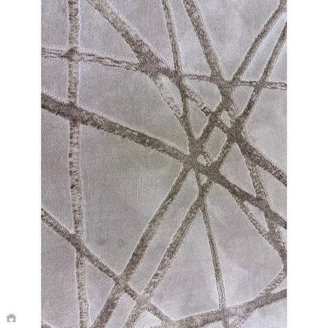 Aurora AU13 Mica Modern Geometric Distressed Metallic Shimmer Textured High-Density Soft Smooth Low Profile Polyblend Short-Pile Beige/Brown/Champagne/Taupe Rug-Asiatic Carpets-Rug Love - The Most Loved Rug Store