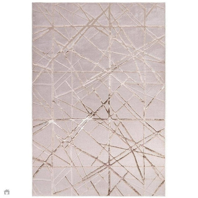 Aurora AU13 Mica Modern Geometric Distressed Metallic Shimmer Textured High-Density Soft Smooth Low Profile Polyblend Short-Pile Beige/Brown/Champagne/Taupe Rug-Asiatic Carpets-Rug Love - The Most Loved Rug Store