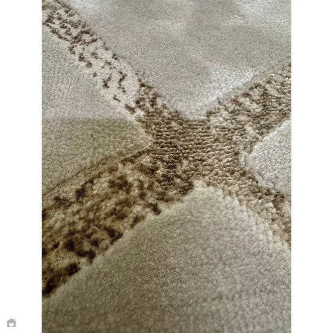 Aurora AU13 Mica Modern Geometric Distressed Metallic Shimmer Textured High-Density Soft Smooth Low Profile Polyblend Short-Pile Beige/Brown/Champagne/Taupe Rug-Asiatic Carpets-Rug Love - The Most Loved Rug Store