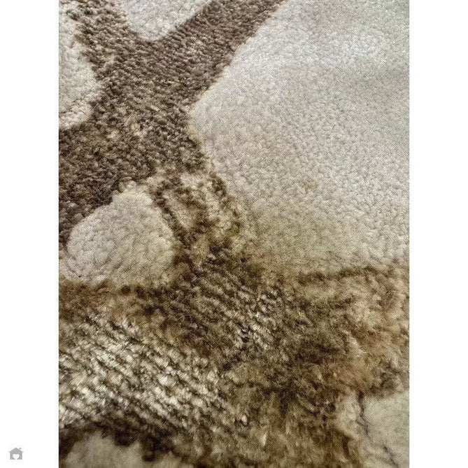 Aurora AU13 Mica Modern Geometric Distressed Metallic Shimmer Textured High-Density Soft Smooth Low Profile Polyblend Short-Pile Beige/Brown/Champagne/Taupe Rug-Asiatic Carpets-Rug Love - The Most Loved Rug Store