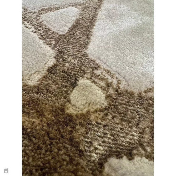 Aurora AU13 Mica Modern Geometric Distressed Metallic Shimmer Textured High-Density Soft Smooth Low Profile Polyblend Short-Pile Beige/Brown/Champagne/Taupe Rug-Asiatic Carpets-Rug Love - The Most Loved Rug Store