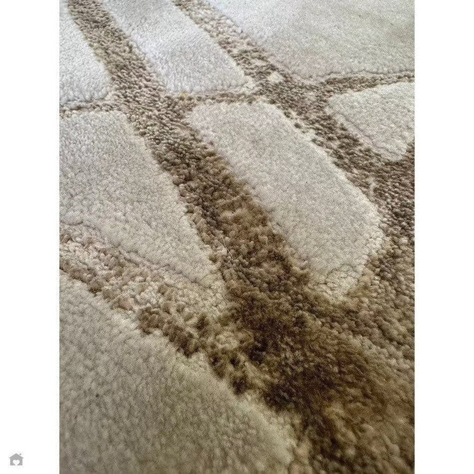 Aurora AU13 Mica Modern Geometric Distressed Metallic Shimmer Textured High-Density Soft Smooth Low Profile Polyblend Short-Pile Beige/Brown/Champagne/Taupe Rug-Asiatic Carpets-Rug Love - The Most Loved Rug Store