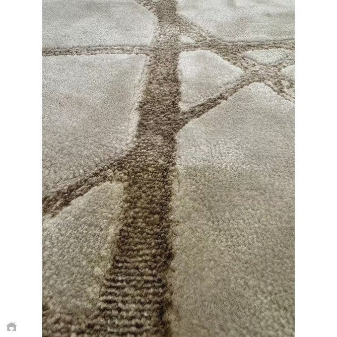 Aurora AU13 Mica Modern Geometric Distressed Metallic Shimmer Textured High-Density Soft Smooth Low Profile Polyblend Short-Pile Beige/Brown/Champagne/Taupe Rug-Asiatic Carpets-Rug Love - The Most Loved Rug Store