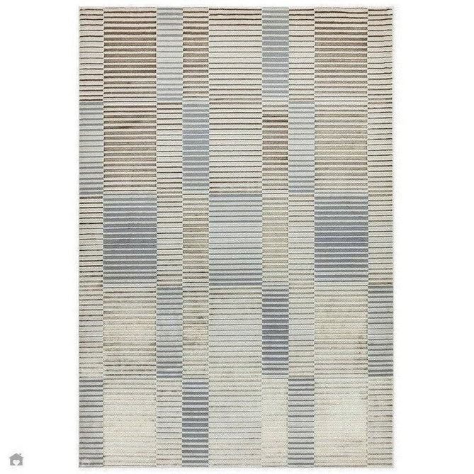 Aurora AU14 Ripple Modern Geometric Linear Distressed Metallic Shimmer Textured High-Density Soft Smooth Low Profile Polyblend Short-Pile Beige/Silver/Gold/Bronze/Champagne Rug-Asiatic Carpets-Rug Love - The Most Loved Rug Store