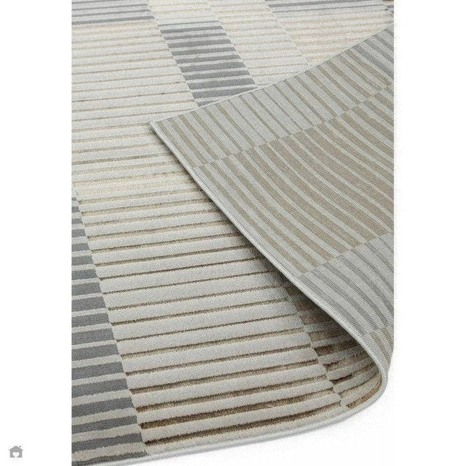 Aurora AU14 Ripple Modern Geometric Linear Distressed Metallic Shimmer Textured High-Density Soft Smooth Low Profile Polyblend Short-Pile Beige/Silver/Gold/Bronze/Champagne Rug-Asiatic Carpets-Rug Love - The Most Loved Rug Store