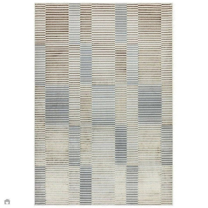 Aurora AU14 Ripple Modern Geometric Linear Distressed Metallic Shimmer Textured High-Density Soft Smooth Low Profile Polyblend Short-Pile Beige/Silver/Gold/Bronze/Champagne Rug-Asiatic Carpets-Rug Love - The Most Loved Rug Store