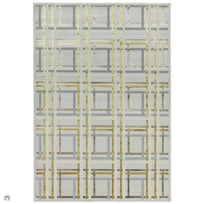 Aurora AU15 Elexus Modern Geometric Distressed Metallic Shimmer Textured High-Density Soft Smooth Low Profile Polyblend Short-Pile Beige/Silver/Gold/Bronze/Champagne Rug-Asiatic Carpets-Rug Love - The Most Loved Rug Store