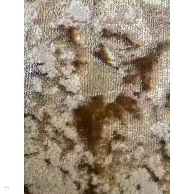 Aurora AU16 Strata Modern Abstract Distressed Marbled Metallic Shimmer Textured High-Density Soft Smooth Low Profile Polyblend Short-Pile Beige/Bronze/Brown/Champagne/Grey Runner