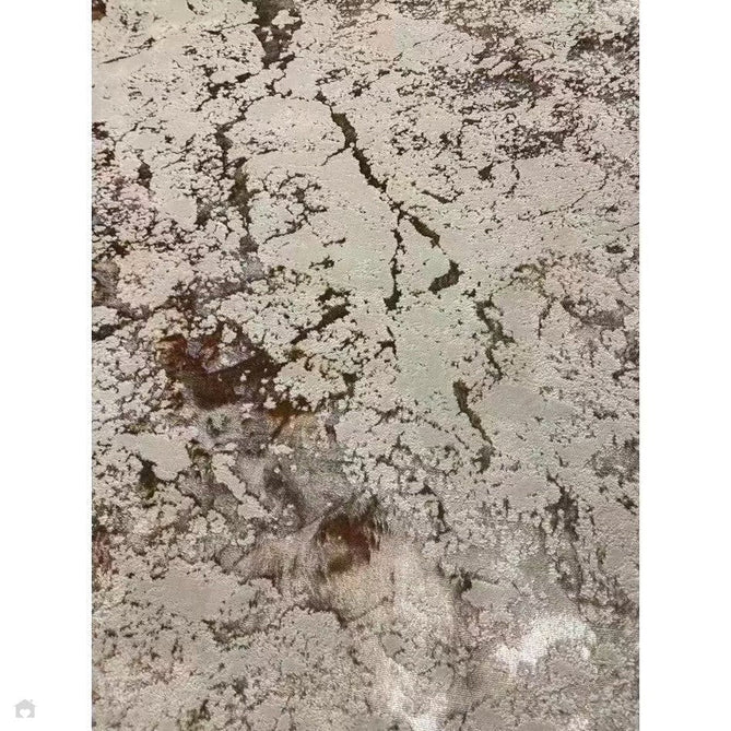 Aurora AU16 Strata Modern Abstract Distressed Marbled Metallic Shimmer Textured High-Density Soft Smooth Low Profile Polyblend Short-Pile Beige/Bronze/Brown/Champagne/Grey Runner