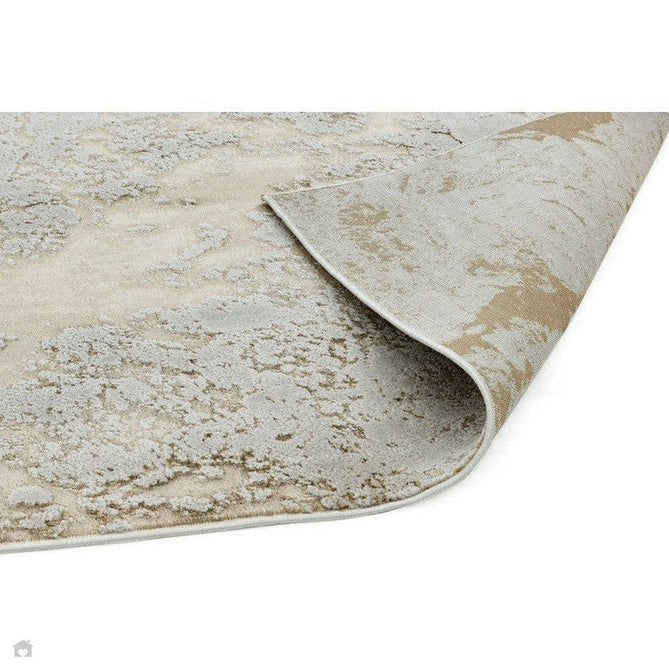 Aurora AU16 Strata Modern Abstract Distressed Marbled Metallic Shimmer Textured High-Density Soft Smooth Low Profile Polyblend Short-Pile Beige/Bronze/Brown/Champagne/Grey Rug-Asiatic Carpets-Rug Love - The Most Loved Rug Store