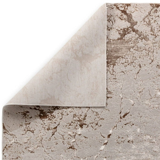 Aurora AU16 Strata Modern Abstract Distressed Marbled Metallic Shimmer Textured High-Density Soft Smooth Low Profile Polyblend Short-Pile Beige/Bronze/Brown/Champagne/Grey Rug-Asiatic Carpets-Rug Love - The Most Loved Rug Store
