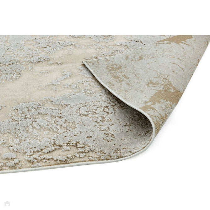 Aurora AU16 Strata Modern Abstract Distressed Marbled Metallic Shimmer Textured High-Density Soft Smooth Low Profile Polyblend Short-Pile Beige/Bronze/Brown/Champagne/Grey Rug-Asiatic Carpets-Rug Love - The Most Loved Rug Store