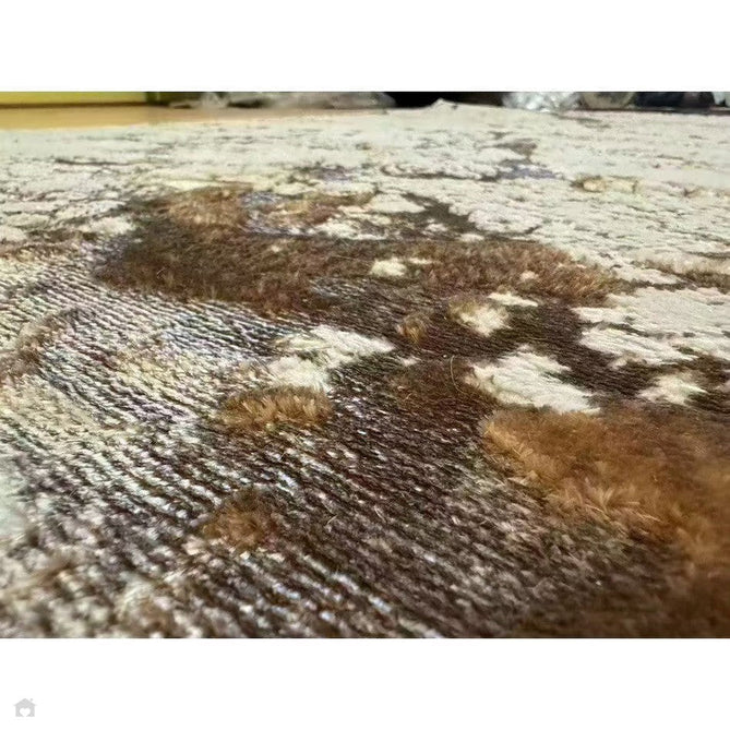 Aurora AU16 Strata Modern Abstract Distressed Marbled Metallic Shimmer Textured High-Density Soft Smooth Low Profile Polyblend Short-Pile Beige/Bronze/Brown/Champagne/Grey Rug-Asiatic Carpets-Rug Love - The Most Loved Rug Store