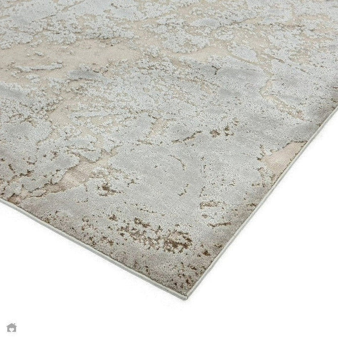 Aurora AU16 Strata Modern Abstract Distressed Marbled Metallic Shimmer Textured High-Density Soft Smooth Low Profile Polyblend Short-Pile Beige/Bronze/Brown/Champagne/Grey Runner-Asiatic Carpets-Rug Love - The Most Loved Rug Store