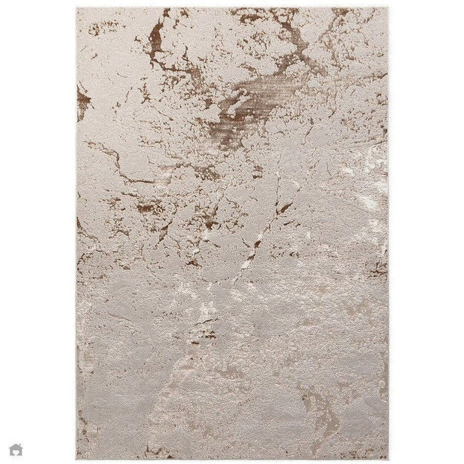 Aurora AU16 Strata Modern Abstract Distressed Marbled Metallic Shimmer Textured High-Density Soft Smooth Low Profile Polyblend Short-Pile Beige/Bronze/Brown/Champagne/Grey Runner-Asiatic Carpets-Rug Love - The Most Loved Rug Store