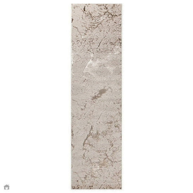 Aurora AU16 Strata Modern Abstract Distressed Marbled Metallic Shimmer Textured High-Density Soft Smooth Low Profile Polyblend Short-Pile Beige/Bronze/Brown/Champagne/Grey Runner-Asiatic Carpets-Rug Love - The Most Loved Rug Store
