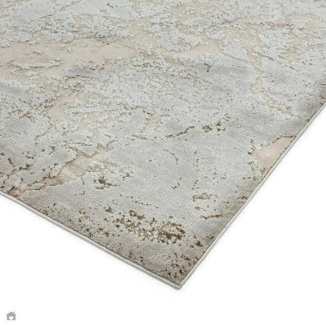 Aurora AU16 Strata Modern Abstract Distressed Marbled Metallic Shimmer Textured High-Density Soft Smooth Low Profile Polyblend Short-Pile Beige/Bronze/Brown/Champagne/Grey Runner-Asiatic Carpets-Rug Love - The Most Loved Rug Store