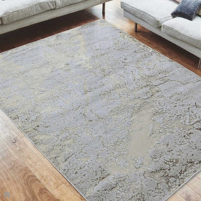 Aurora AU16 Strata Modern Abstract Distressed Marbled Metallic Shimmer Textured High-Density Soft Smooth Low Profile Polyblend Short-Pile Beige/Bronze/Brown/Champagne/Grey Runner-Asiatic Carpets-Rug Love - The Most Loved Rug Store