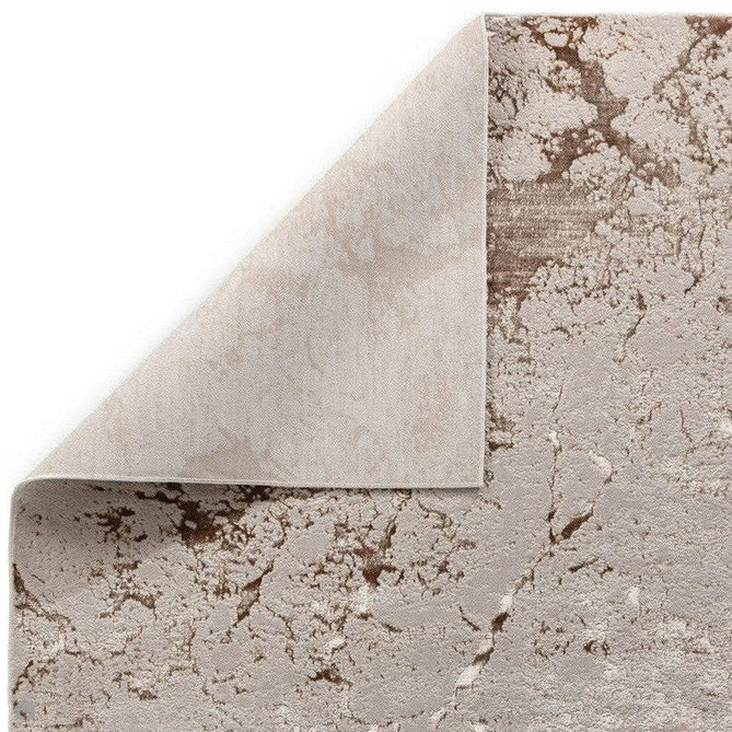 Aurora AU16 Strata Modern Abstract Distressed Marbled Metallic Shimmer Textured High-Density Soft Smooth Low Profile Short-Pile Beige/Bronze/Brown/Champagne/Grey Runner-Asiatic Carpets-Rug Love - The Most Loved Rug Store