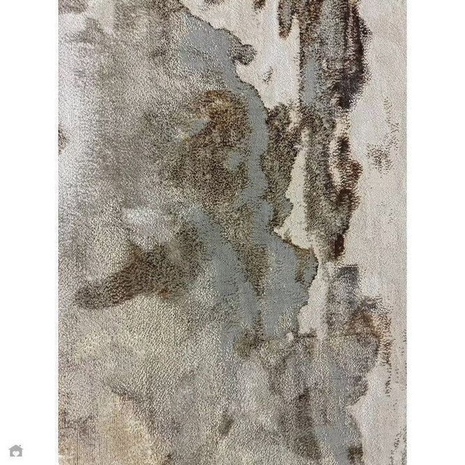 Aurora AU17 Linea Modern Abstract Distressed Marbled Metallic Shimmer Textured High-Density Soft Smooth Low Profile Polyblend Short-Pile Beige/Bronze/Brown/Champagne/Grey Rug-Asiatic Carpets-Rug Love - The Most Loved Rug Store