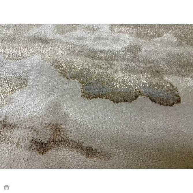 Aurora AU17 Linea Modern Abstract Distressed Marbled Metallic Shimmer Textured High-Density Soft Smooth Low Profile Polyblend Short-Pile Beige/Bronze/Brown/Champagne/Grey Rug-Asiatic Carpets-Rug Love - The Most Loved Rug Store