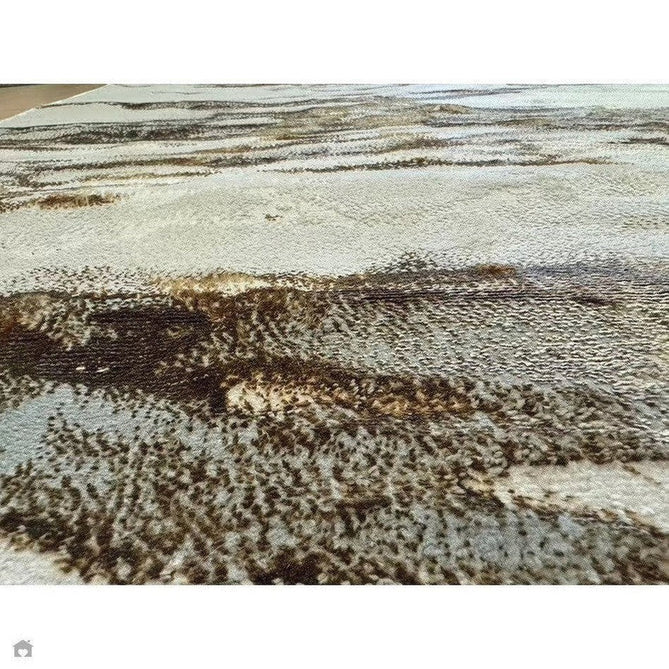 Aurora AU17 Linea Modern Abstract Distressed Marbled Metallic Shimmer Textured High-Density Soft Smooth Low Profile Polyblend Short-Pile Beige/Bronze/Brown/Champagne/Grey Rug-Asiatic Carpets-Rug Love - The Most Loved Rug Store