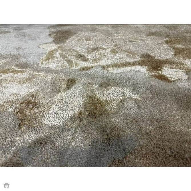 Aurora AU17 Linea Modern Abstract Distressed Marbled Metallic Shimmer Textured High-Density Soft Smooth Low Profile Polyblend Short-Pile Beige/Bronze/Brown/Champagne/Grey Rug-Asiatic Carpets-Rug Love - The Most Loved Rug Store
