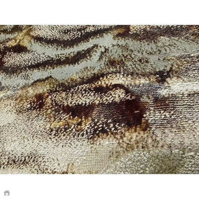 Aurora AU17 Linea Modern Abstract Distressed Marbled Metallic Shimmer Textured High-Density Soft Smooth Low Profile Polyblend Short-Pile Beige/Bronze/Brown/Champagne/Grey Rug-Asiatic Carpets-Rug Love - The Most Loved Rug Store