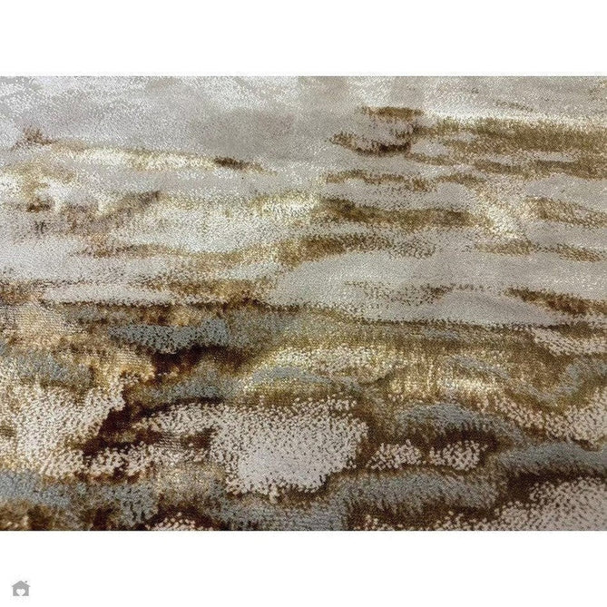 Aurora AU17 Linea Modern Abstract Distressed Marbled Metallic Shimmer Textured High-Density Soft Smooth Low Profile Polyblend Short-Pile Beige/Bronze/Brown/Champagne/Grey Rug-Asiatic Carpets-Rug Love - The Most Loved Rug Store