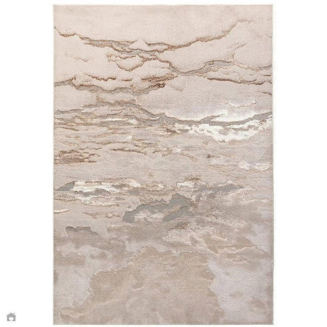 Aurora AU17 Linea Modern Abstract Distressed Marbled Metallic Shimmer Textured High-Density Soft Smooth Low Profile Polyblend Short-Pile Beige/Bronze/Brown/Champagne/Grey Rug-Asiatic Carpets-Rug Love - The Most Loved Rug Store