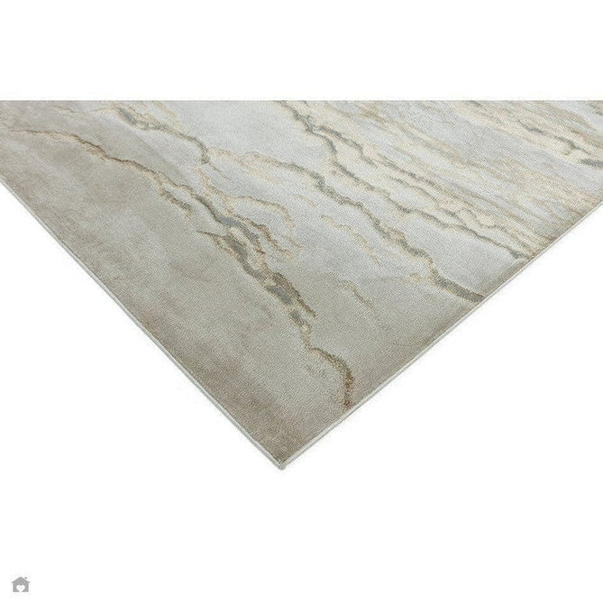 Aurora AU17 Linea Modern Abstract Distressed Marbled Metallic Shimmer Textured High-Density Soft Smooth Low Profile Polyblend Short-Pile Beige/Bronze/Brown/Champagne/Grey Rug-Asiatic Carpets-Rug Love - The Most Loved Rug Store
