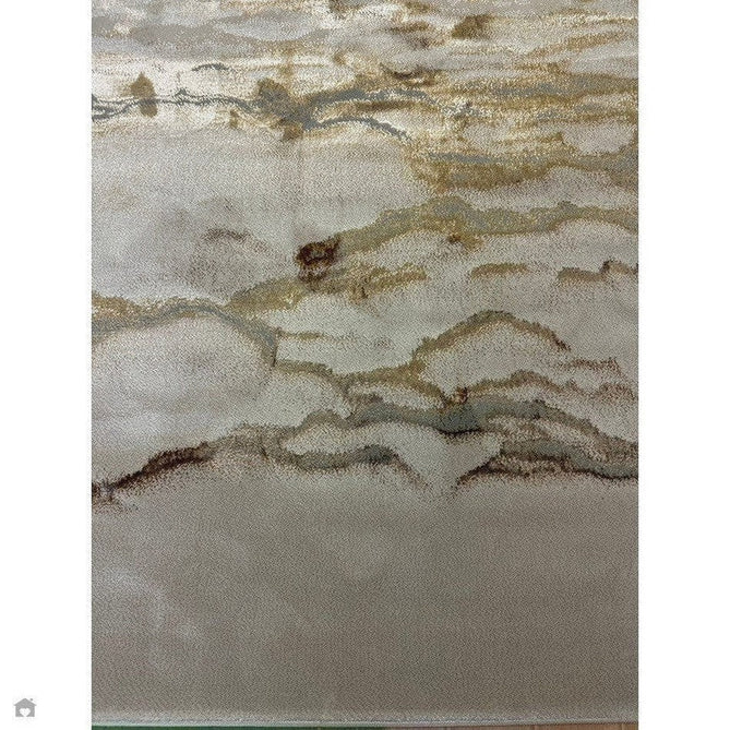 Aurora AU17 Linea Modern Abstract Distressed Marbled Metallic Shimmer Textured High-Density Soft Smooth Low Profile Polyblend Short-Pile Beige/Bronze/Brown/Champagne/Grey Rug-Asiatic Carpets-Rug Love - The Most Loved Rug Store