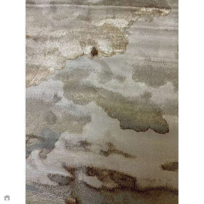 Aurora AU17 Linea Modern Abstract Distressed Marbled Metallic Shimmer Textured High-Density Soft Smooth Low Profile Polyblend Short-Pile Beige/Bronze/Brown/Champagne/Grey Rug-Asiatic Carpets-Rug Love - The Most Loved Rug Store