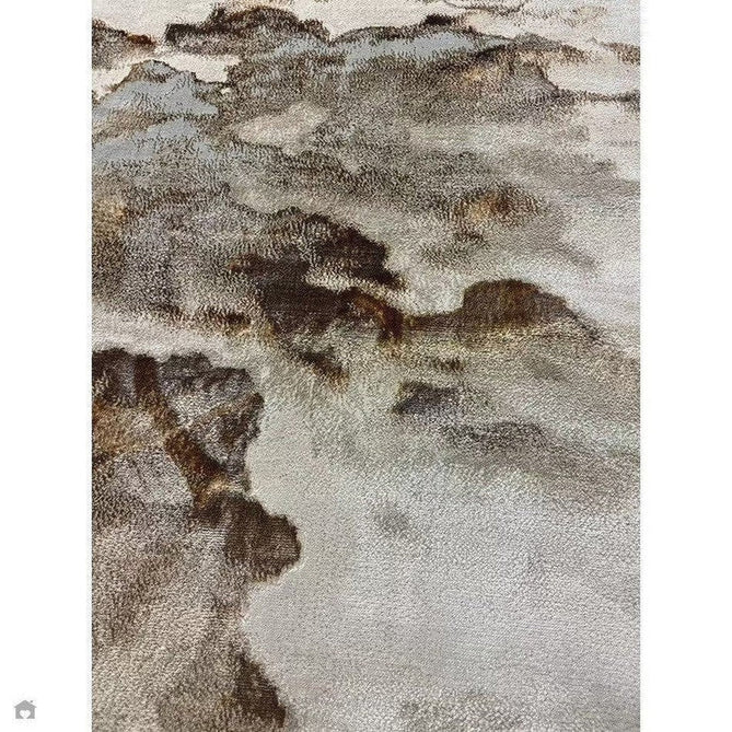 Aurora AU17 Linea Modern Abstract Distressed Marbled Metallic Shimmer Textured High-Density Soft Smooth Low Profile Polyblend Short-Pile Beige/Bronze/Brown/Champagne/Grey Rug-Asiatic Carpets-Rug Love - The Most Loved Rug Store