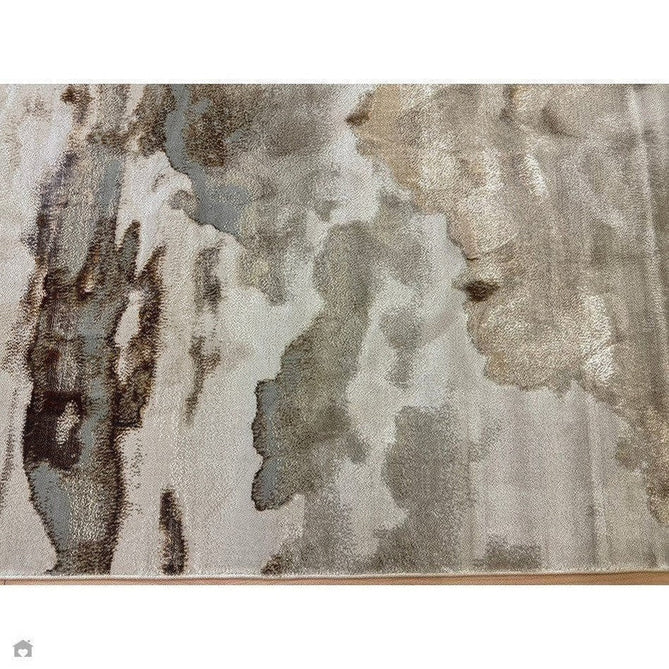 Aurora AU17 Linea Modern Abstract Distressed Marbled Metallic Shimmer Textured High-Density Soft Smooth Low Profile Polyblend Short-Pile Beige/Bronze/Brown/Champagne/Grey Rug-Asiatic Carpets-Rug Love - The Most Loved Rug Store