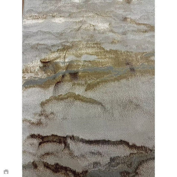 Aurora AU17 Linea Modern Abstract Distressed Marbled Metallic Shimmer Textured High-Density Soft Smooth Low Profile Polyblend Short-Pile Beige/Bronze/Brown/Champagne/Grey Rug-Asiatic Carpets-Rug Love - The Most Loved Rug Store