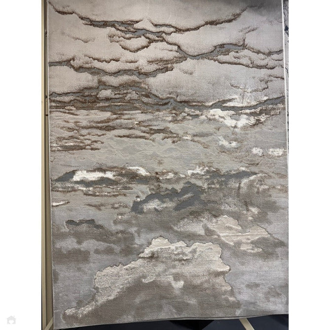 Aurora AU17 Linea Modern Abstract Distressed Marbled Metallic Shimmer Textured High-Density Soft Smooth Low Profile Polyblend Short-Pile Beige/Bronze/Brown/Champagne/Grey Rug-Asiatic Carpets-Rug Love - The Most Loved Rug Store