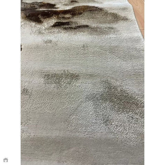 Aurora AU17 Linea Modern Abstract Distressed Marbled Metallic Shimmer Textured High-Density Soft Smooth Low Profile Polyblend Short-Pile Beige/Bronze/Brown/Champagne/Grey Rug-Asiatic Carpets-Rug Love - The Most Loved Rug Store