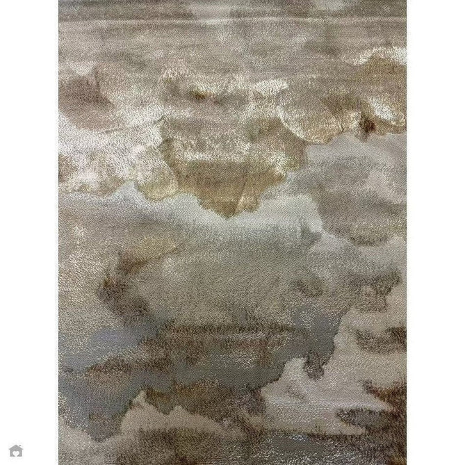 Aurora AU17 Linea Modern Abstract Distressed Marbled Metallic Shimmer Textured High-Density Soft Smooth Low Profile Polyblend Short-Pile Beige/Bronze/Brown/Champagne/Grey Rug-Asiatic Carpets-Rug Love - The Most Loved Rug Store