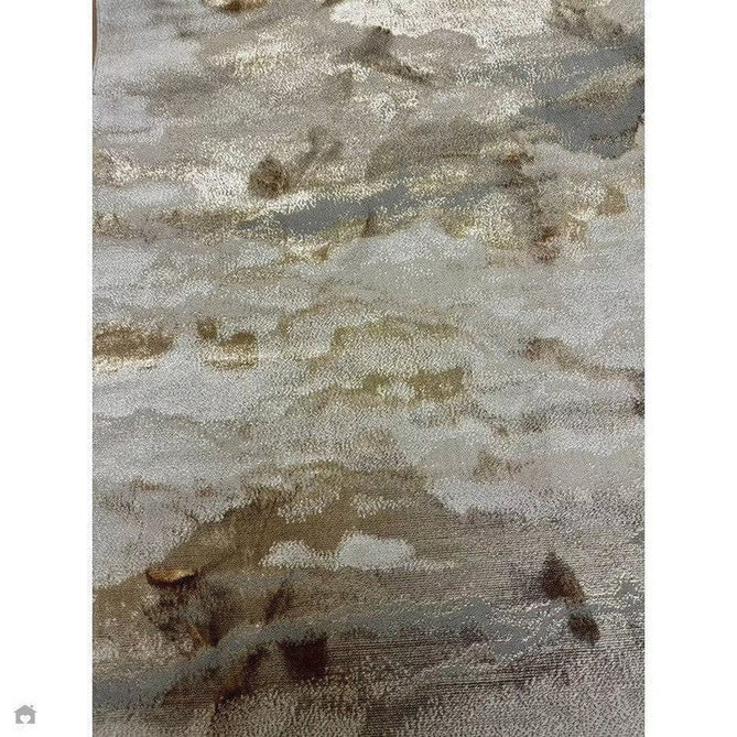 Aurora AU17 Linea Modern Abstract Distressed Marbled Metallic Shimmer Textured High-Density Soft Smooth Low Profile Polyblend Short-Pile Beige/Bronze/Brown/Champagne/Grey Rug-Asiatic Carpets-Rug Love - The Most Loved Rug Store