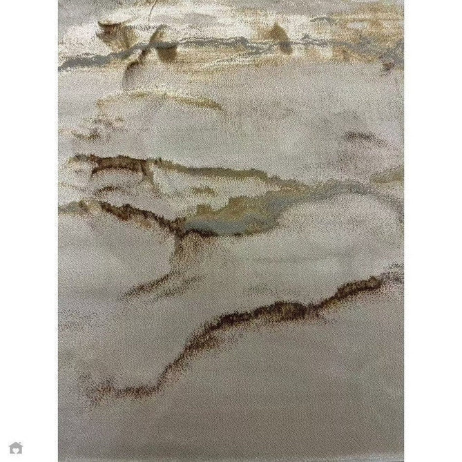 Aurora AU17 Linea Modern Abstract Distressed Marbled Metallic Shimmer Textured High-Density Soft Smooth Low Profile Polyblend Short-Pile Beige/Bronze/Brown/Champagne/Grey Rug-Asiatic Carpets-Rug Love - The Most Loved Rug Store