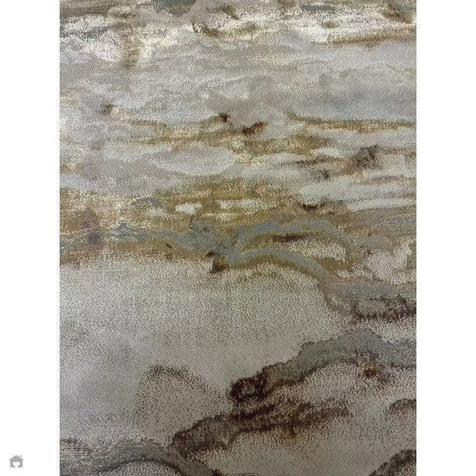 Aurora AU17 Linea Modern Abstract Distressed Marbled Metallic Shimmer Textured High-Density Soft Smooth Low Profile Polyblend Short-Pile Beige/Bronze/Brown/Champagne/Grey Rug-Asiatic Carpets-Rug Love - The Most Loved Rug Store