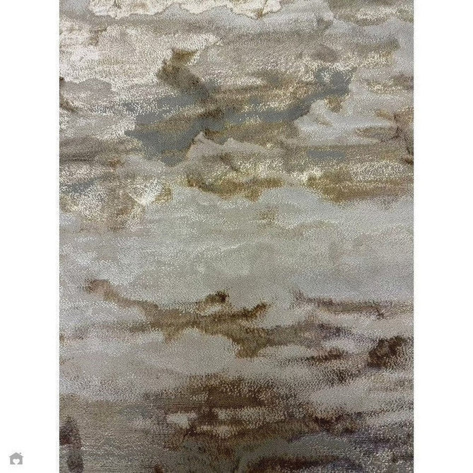 Aurora AU17 Linea Modern Abstract Distressed Marbled Metallic Shimmer Textured High-Density Soft Smooth Low Profile Polyblend Short-Pile Beige/Bronze/Brown/Champagne/Grey Rug-Asiatic Carpets-Rug Love - The Most Loved Rug Store