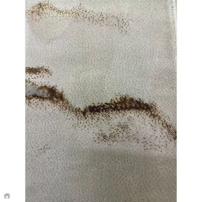 Aurora AU17 Linea Modern Abstract Distressed Marbled Metallic Shimmer Textured High-Density Soft Smooth Low Profile Polyblend Short-Pile Beige/Bronze/Brown/Champagne/Grey Rug-Asiatic Carpets-Rug Love - The Most Loved Rug Store