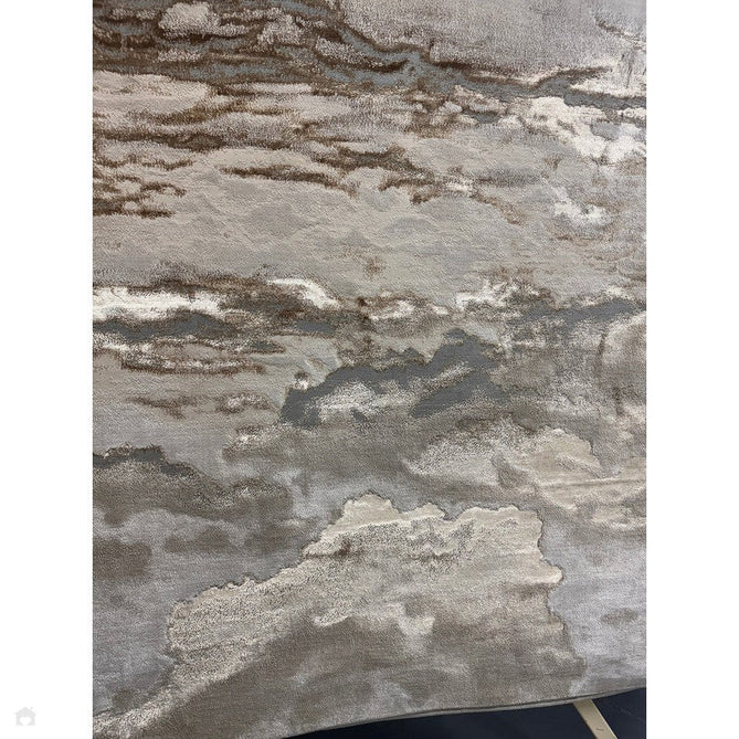 Aurora AU17 Linea Modern Abstract Distressed Marbled Metallic Shimmer Textured High-Density Soft Smooth Low Profile Polyblend Short-Pile Beige/Bronze/Brown/Champagne/Grey Rug-Asiatic Carpets-Rug Love - The Most Loved Rug Store