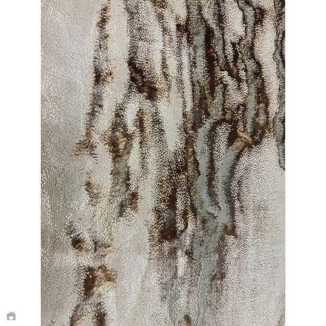 Aurora AU17 Linea Modern Abstract Distressed Marbled Metallic Shimmer Textured High-Density Soft Smooth Low Profile Polyblend Short-Pile Beige/Bronze/Brown/Champagne/Grey Rug-Asiatic Carpets-Rug Love - The Most Loved Rug Store