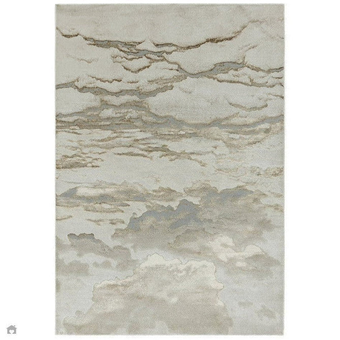Aurora AU17 Linea Modern Abstract Distressed Marbled Metallic Shimmer Textured High-Density Soft Smooth Low Profile Polyblend Short-Pile Beige/Bronze/Brown/Champagne/Grey Rug-Asiatic Carpets-Rug Love - The Most Loved Rug Store